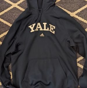 Old School Yale Adidas Pullover Hoodie